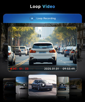 Orderich dash cam with WiFi app for instant video viewing and sharing