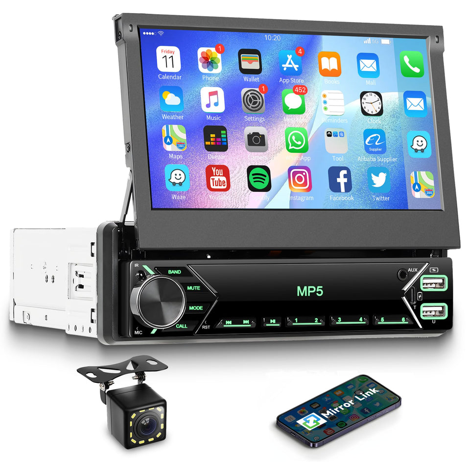 Orderich front panel display showing touchscreen and controls for easy media use