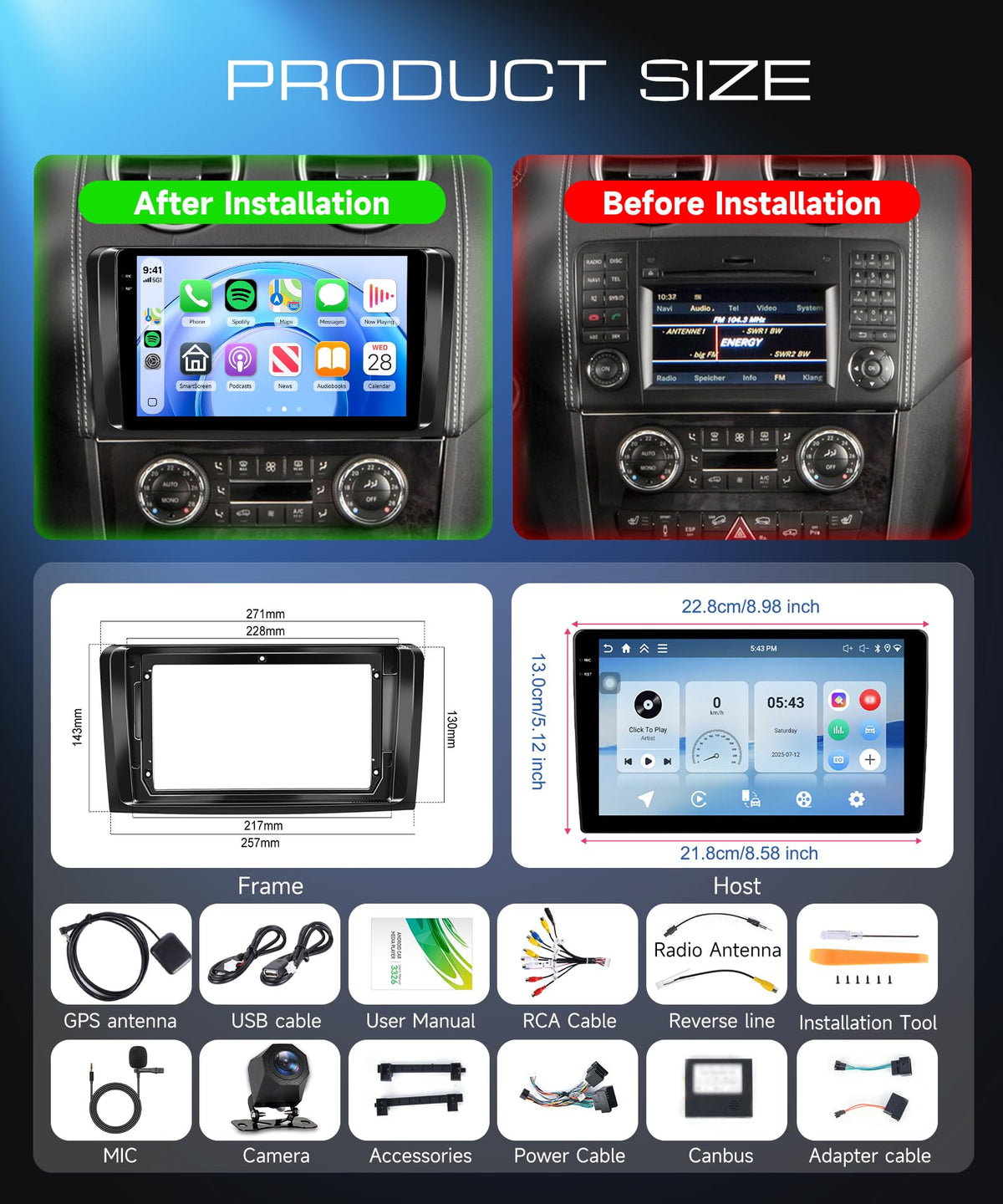 Orderich Mirror Link connects your phone to the car screen.