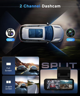 Orderich rear 4K dash cam provides wide coverage and back-up footage