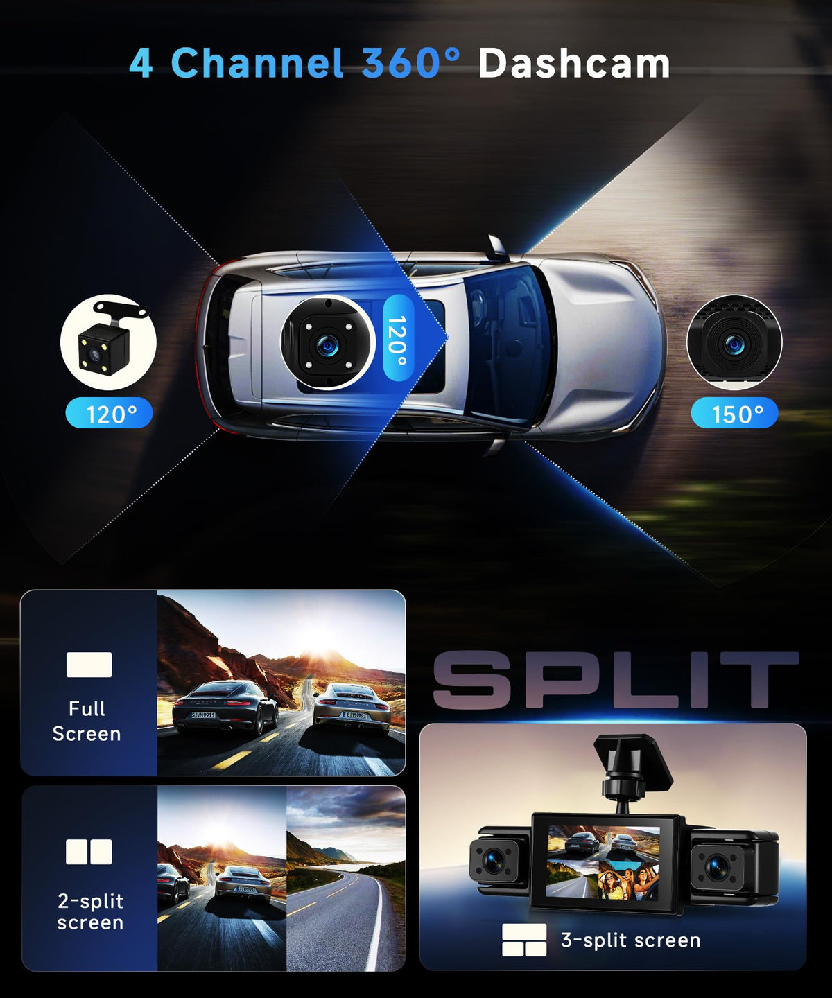 Orderich rear camera attached to trunk providing rearview safety benefit