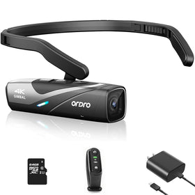 ORDRO EP8 head-mounted 4K60fps view for immersive hands-free vlogging