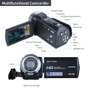ORDRO HDV-V12 remote control bundle enables hands-free operation during shoots.