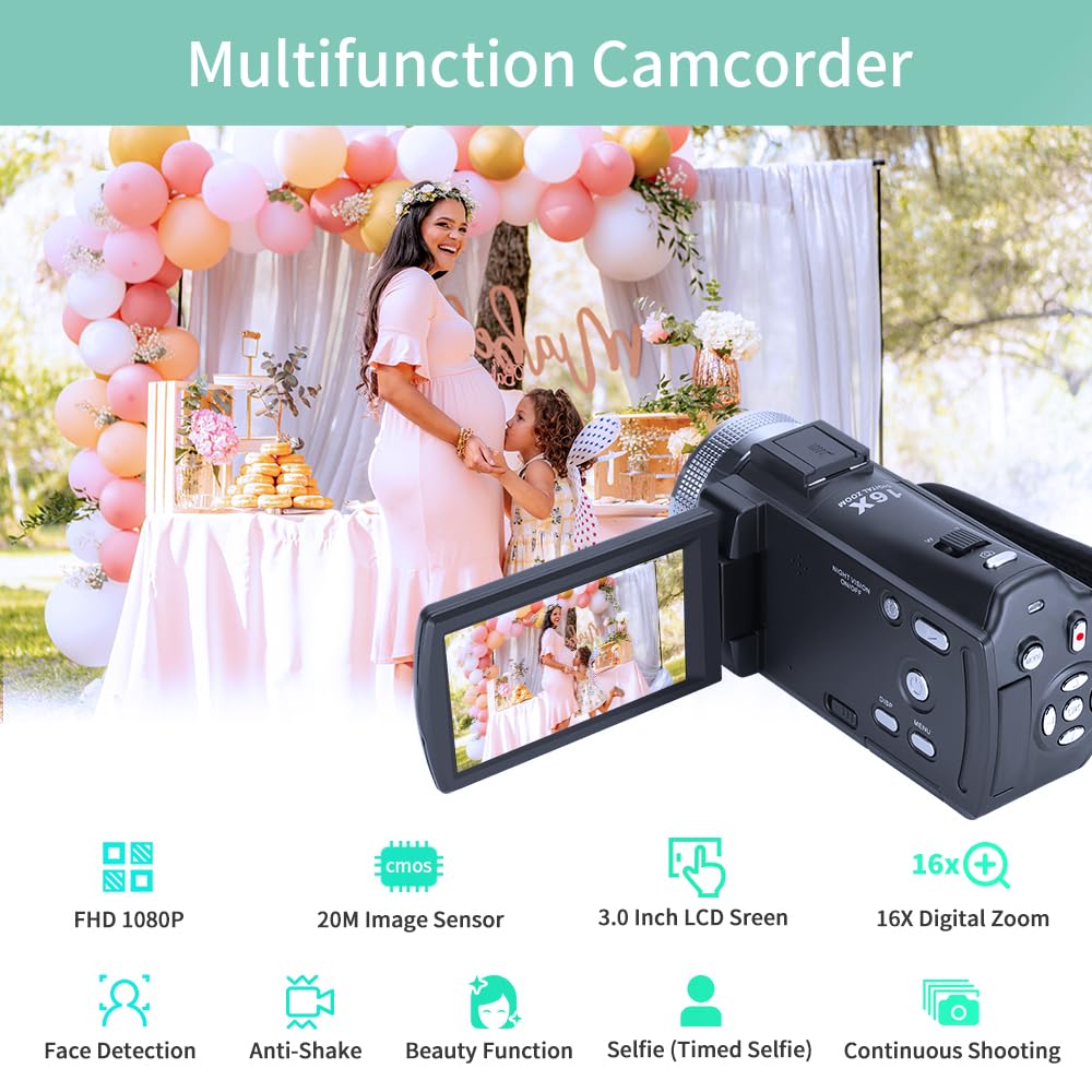 ORDRO HDV-V12 tilting 3-inch screen helps framing from awkward angles.