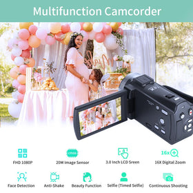 ORDRO HDV-V12 tilting 3-inch screen helps framing from awkward angles.