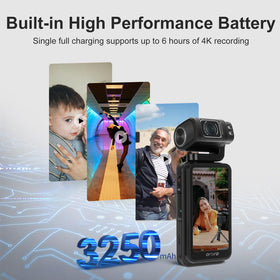 ORDRO M3 3250mAh battery powering longer filming sessions
