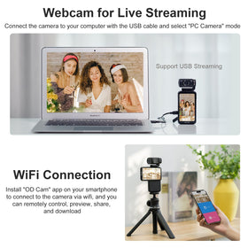 ORDRO M3 WiFi app control for remote preview and sharing