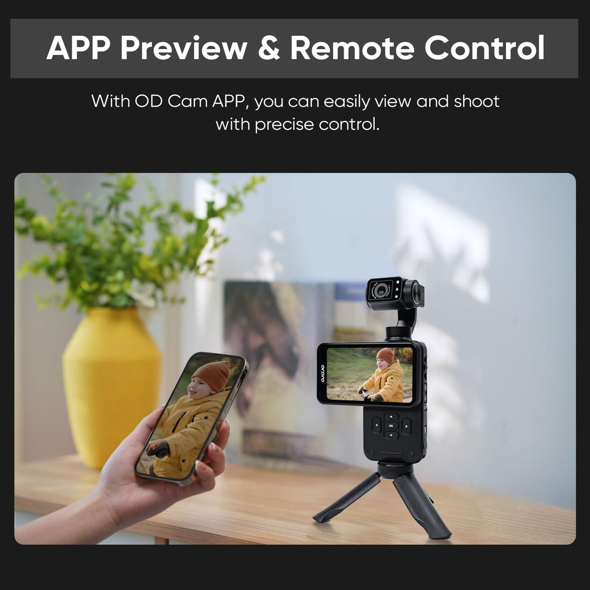 ORDRO M5 pocket-size design fits in bags for travel vlogging.