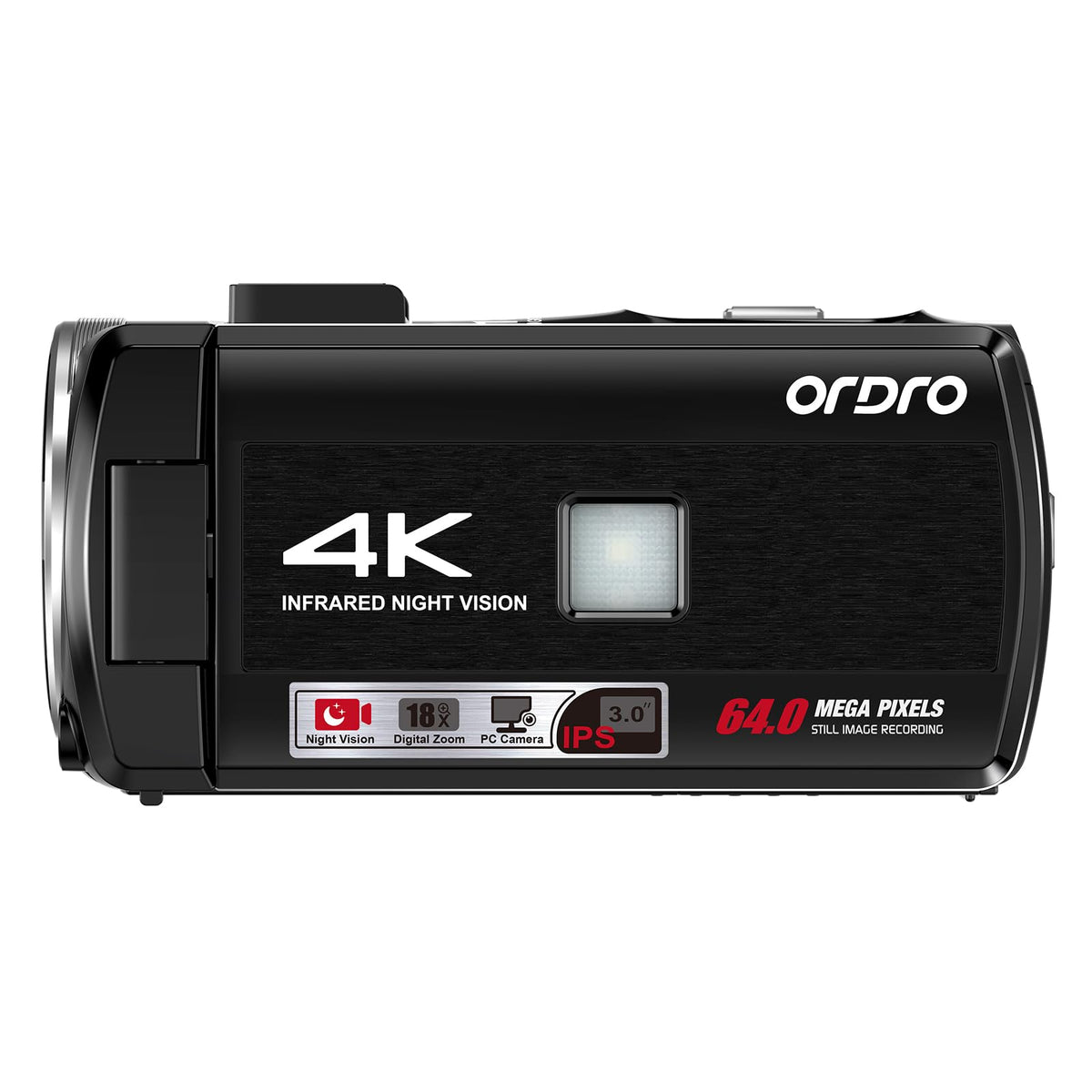 ORDRO Z36 rotating 3.0-inch screen illustrating flexible framing benefit