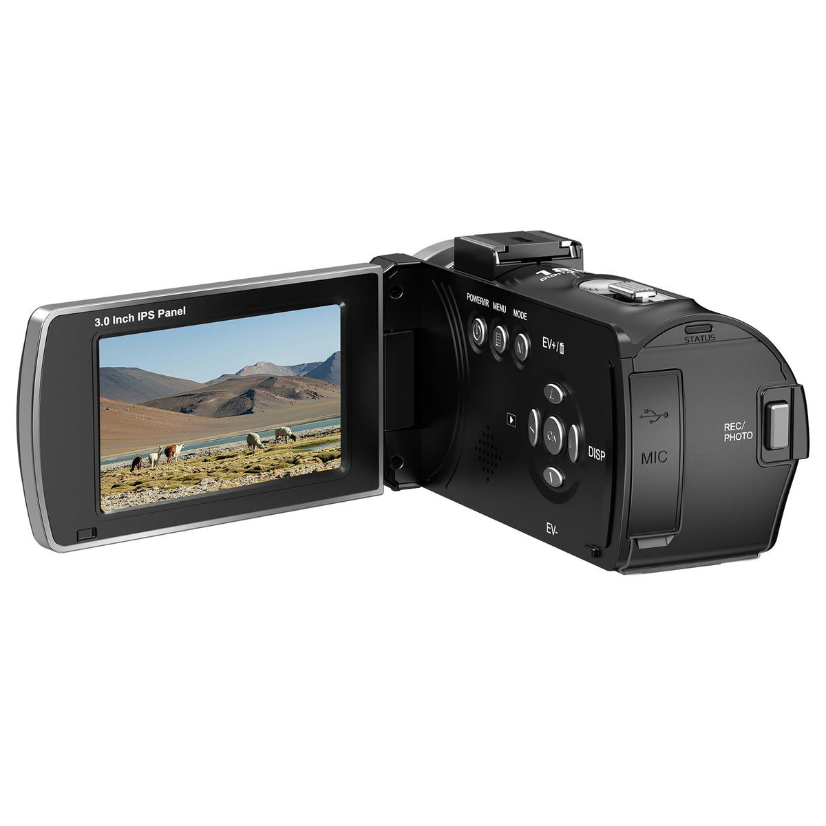 ORDRO Z36 dual batteries and remote for extended runtime and remote capture