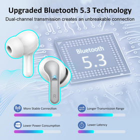 Ordtop earbuds provide up to 40 hours with the charging case