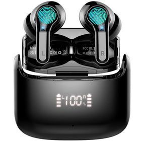 Ordtop earbuds case open showing easy pairing ready to use