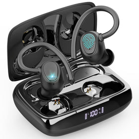 Ordtop front packaging showing earbuds and charging case, clear product presentation benefit