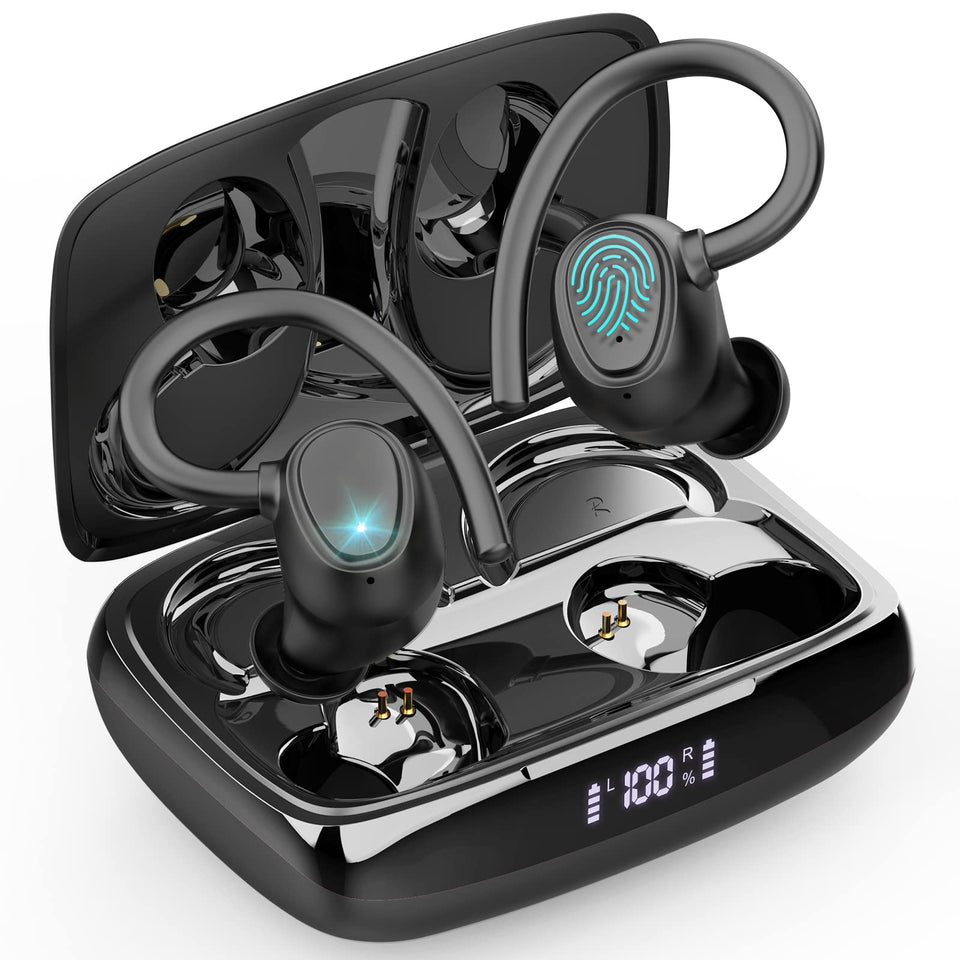 Ordtop front packaging showing earbuds and charging case, clear product presentation benefit