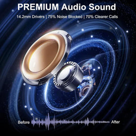Ordtop hi-fi bass with 14.2mm drivers provides deep, immersive sound