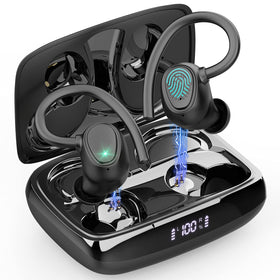 Ordtop earbuds being worn by runner in gym showcasing active use and immersive sound benefit