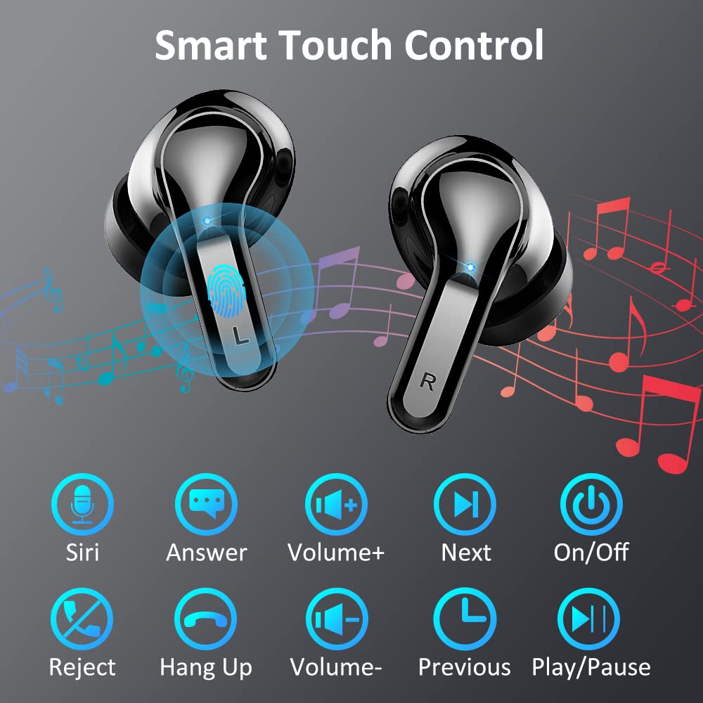 Smart touch controls for hands-free play, calls, and voice assistant.