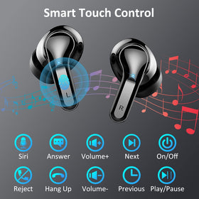 Smart touch controls for hands-free play, calls, and voice assistant.