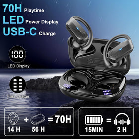 Ordtop T8 Earbuds 70h playtime for long trips.