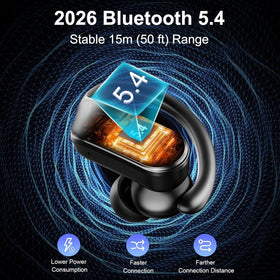 Ordtop T8 Earbuds USB-C fast charging keeps you moving.