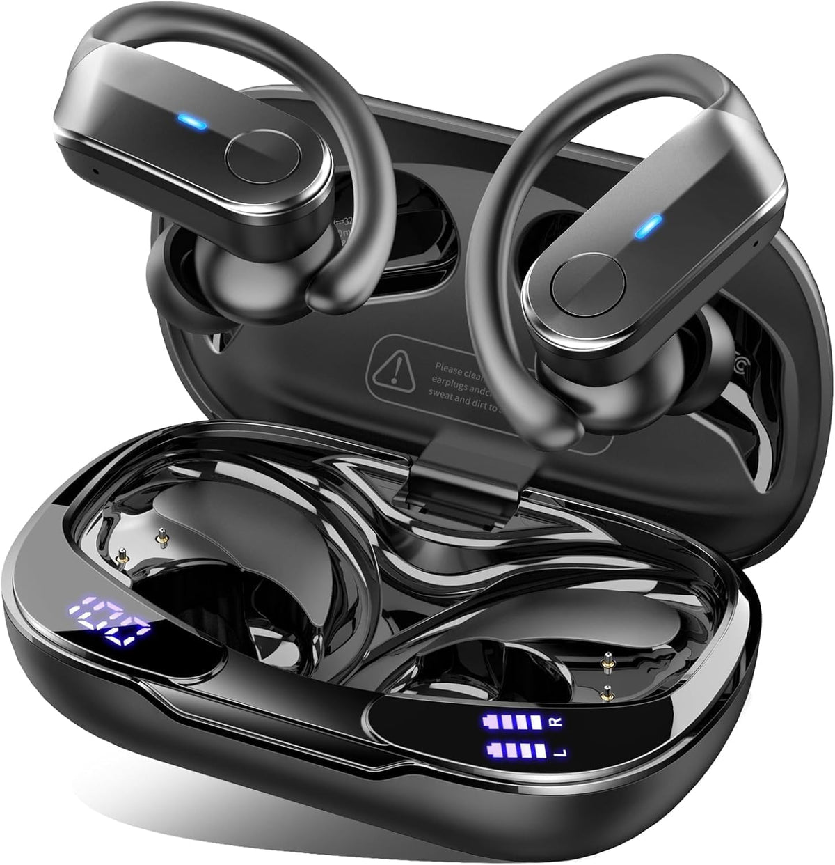Ordtop T8 Earbuds waterproof design for workouts and rain.
