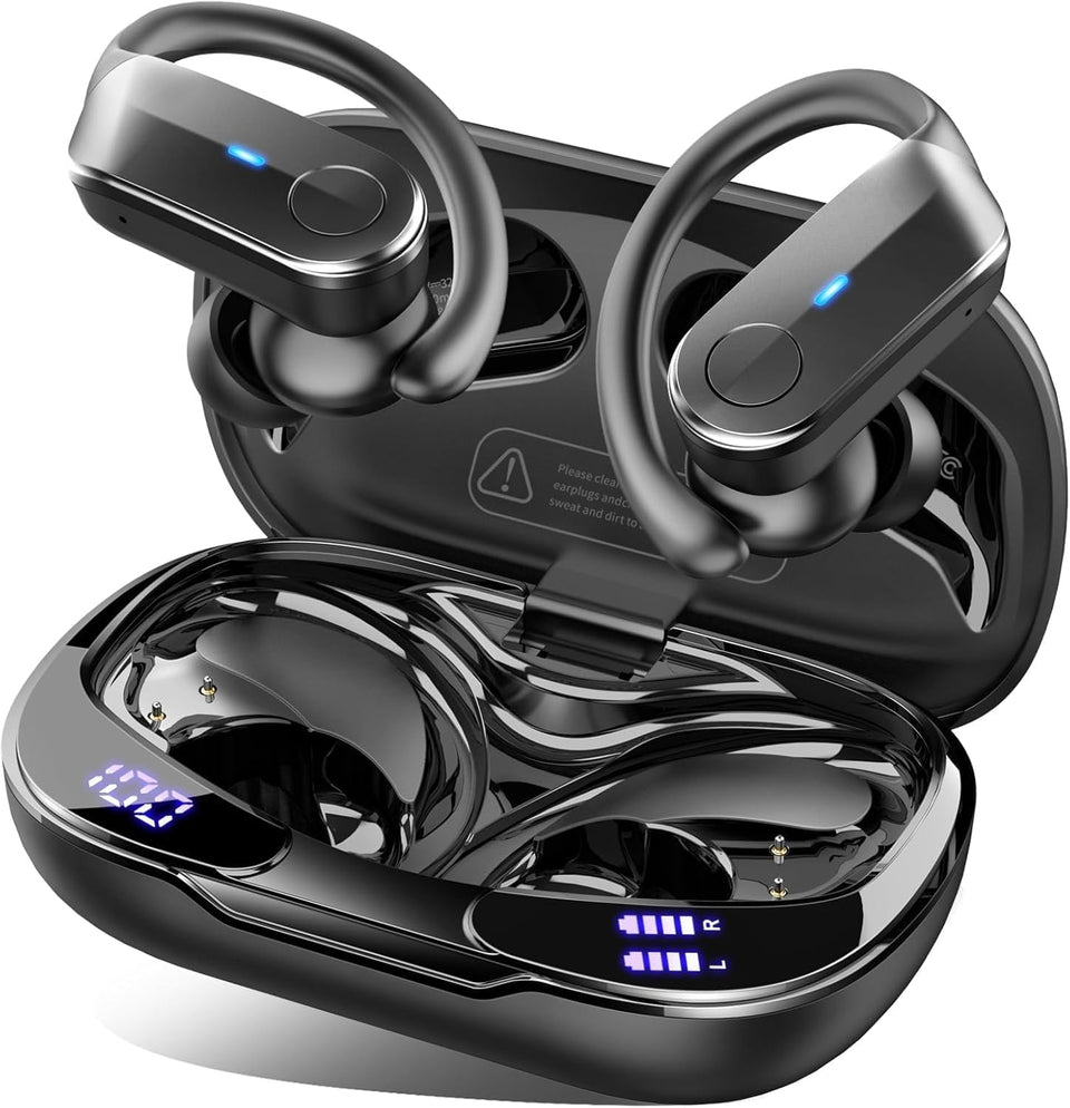 Ordtop T8 Earbuds waterproof design for workouts and rain.