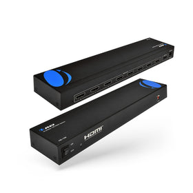 OREI 1080p 1x8 HDMI splitter front view showing compact multi-display mirroring