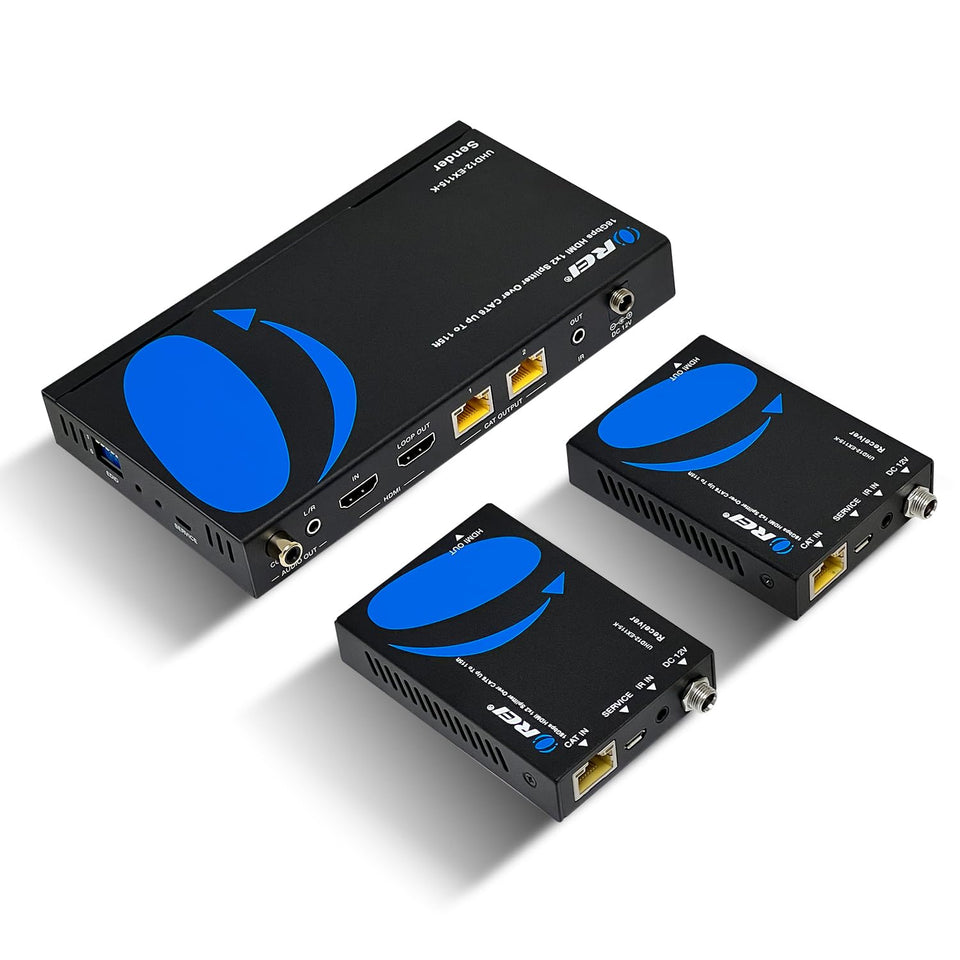 OREI 1x2 HDMI extender splitter ready for dual 4K displays