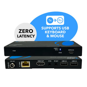 OREI 4K HDBaseT receiver unit provides responsive display and input control.