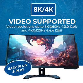 OREI arc-8k device delivering 4K HDR video while extracting high-fidelity audio.