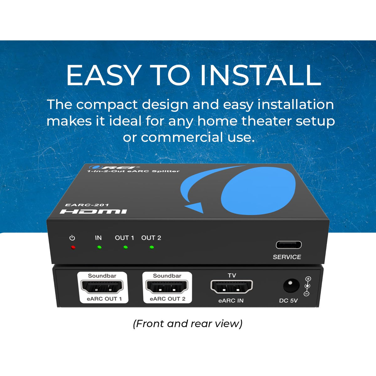 OREI ARC/eARC splitter supports Dolby Atmos and DTS:X for rich sound