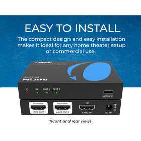 OREI ARC/eARC splitter supports Dolby Atmos and DTS:X for rich sound