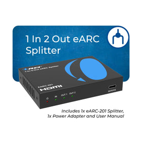 OREI ARC/eARC splitter ready for quick setup without drivers