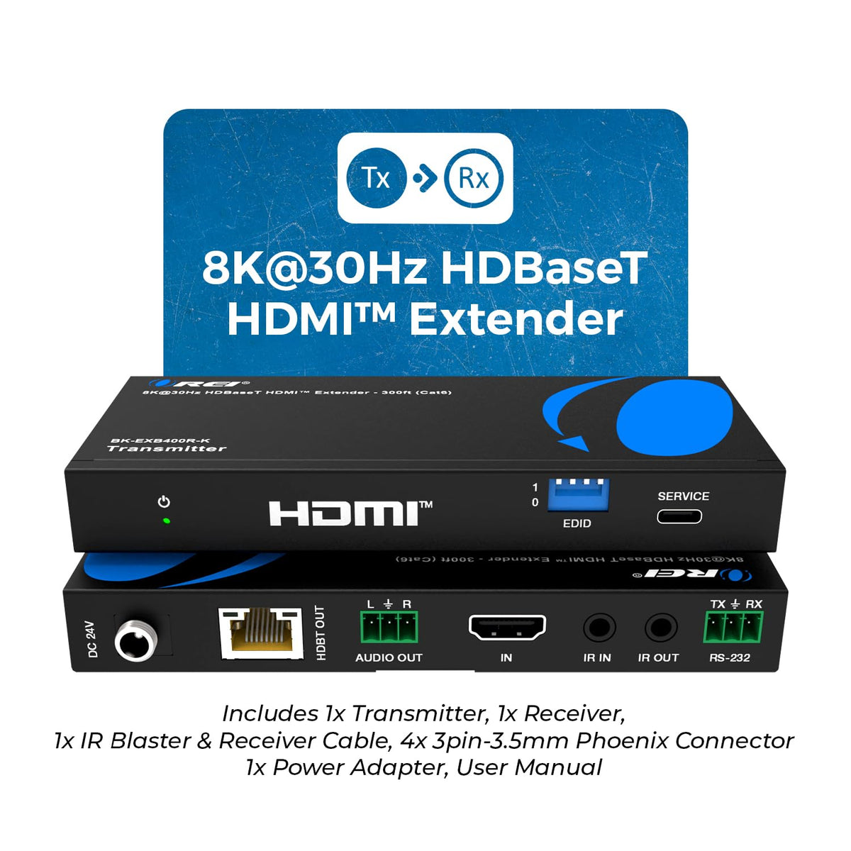 OREI BK-EXB400R-K receiver provides seamless 4K extension with HDR for home theater.