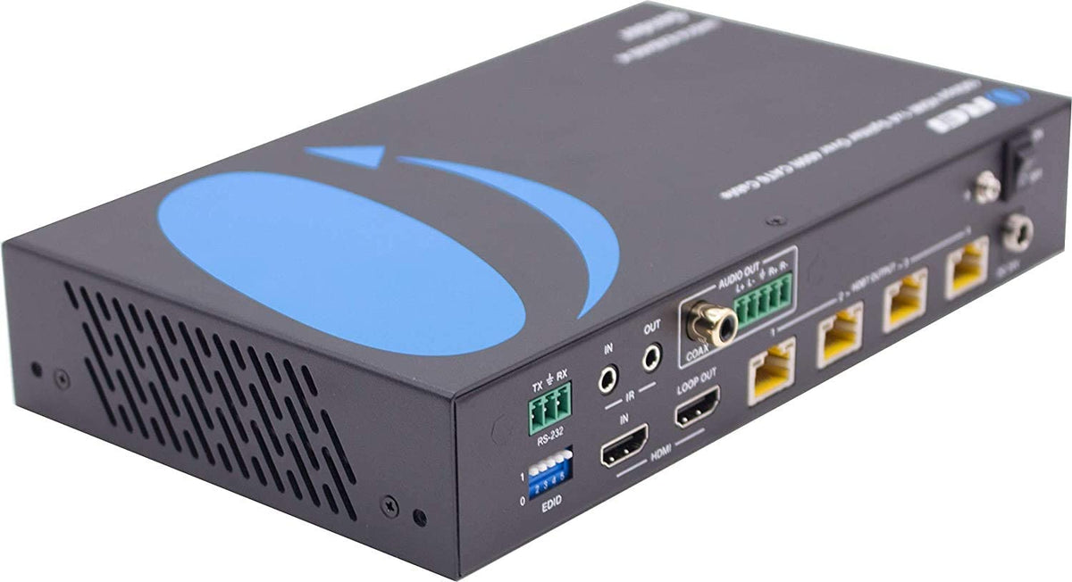 OREI transmitter with four CAT6 outputs supports multi-display distribution