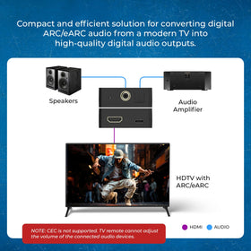 OREI DA41 HDMI ARC input for easy TV integration