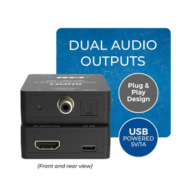 OREI DA41 back panel with Toslink and Coaxial outputs for flexible connections
