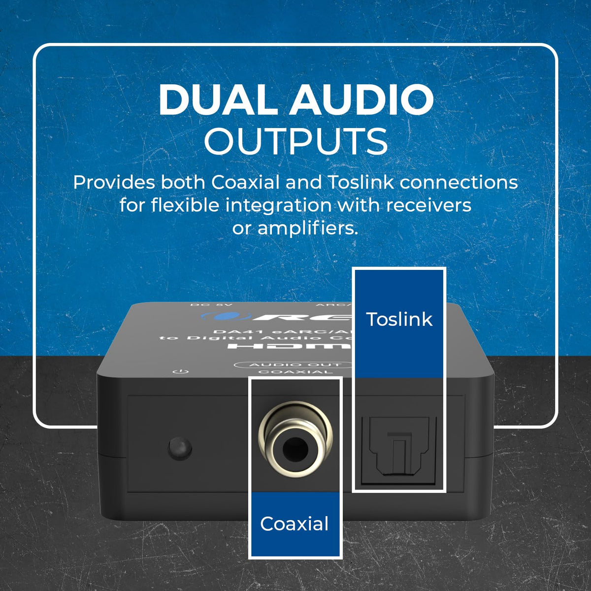 OREI DA41 supports Dolby 5.1 and DTS 5.1 for compatible content