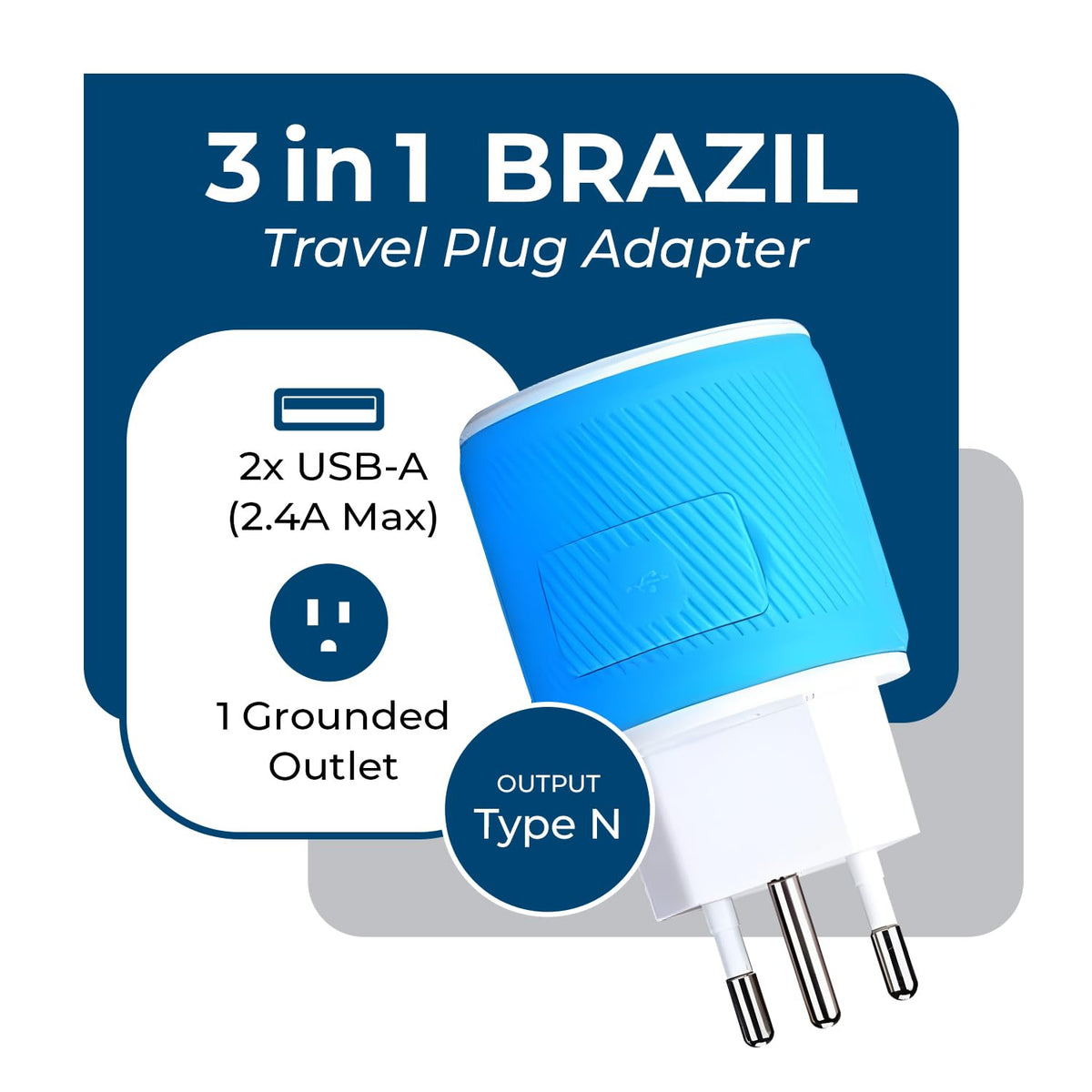 OREI dual USB ports provide quick charging for devices while traveling.