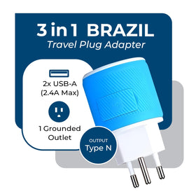 OREI dual USB ports provide quick charging for devices while traveling.