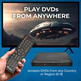 OREI DVD player coaxial output for clean digital audio connections.