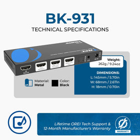 Optical and analog outputs from OREI—versatile audio options for legacy systems