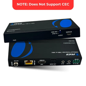 OREI HDBaseT transmitter ready for installation with power and cable connections