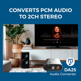 OREI compact design fits neatly on a media shelf