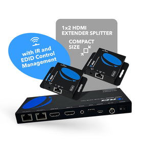 OREI HDMI extender receiver 1 connected to a display for 4K playback