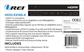 OREI universal power adapter included for worldwide voltage