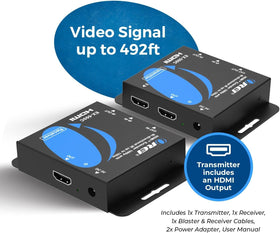 OREI HDMI over CAT extender receiver compatible with long-distance setups for classrooms.