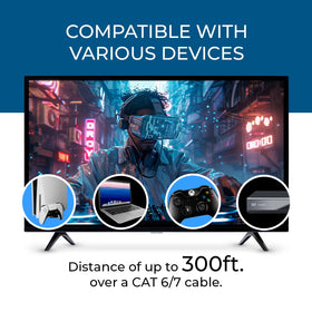 OREI HDR support enhances color and contrast on compatible content.