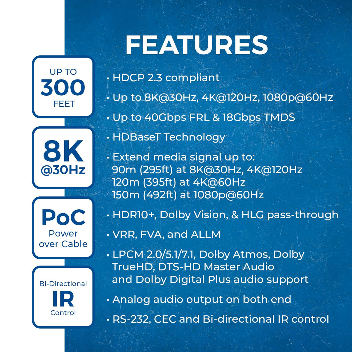 OREI includes transmitter, receiver, IR kit, and mounting ears for easy setup.