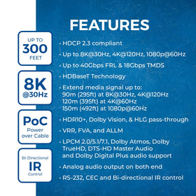 OREI includes transmitter, receiver, IR kit, and mounting ears for easy setup.